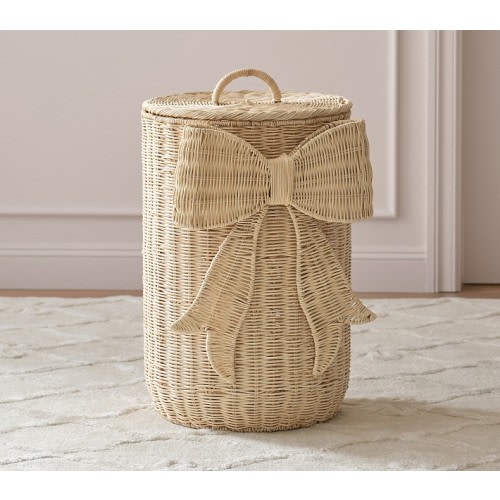 LoveShackFancy Woven Bow Hamper