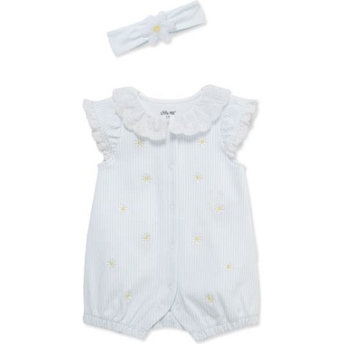 Daisies Embroidered Romper & Headband