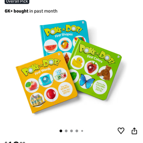 Melissa & Doug Poke-a-Dot! 3Pk First Words, Shapes & Colors, Interactive Children's Board Books with Buttons to Pop, Educational Sensory Toy for Toddlers & Preschoolers Ages 1+