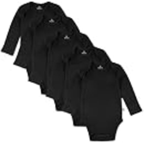 HonestBaby baby-girls 5-pack Long Sleeve Bodysuits One Piece 100% Organic Cotton for Infant Baby Girls