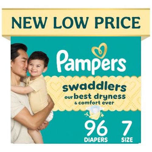 Pampers Swaddlers Sensitive Disposable Diapers Massive Pack - Size 7 - 96ct