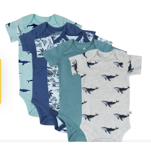 5-Pack Organic Cotton Short Sleeve Bodysuits | Honest Baby Clothing