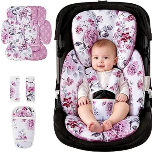 Infant Car Seat Insert for Baby Preemie Newborn Infant, Newborn Car Seat Insert Head Body Support for Stroller, Baby Swing, Rocker, Bouncer, Bassinet, 2-in-1 Reversible