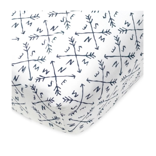 Organic Cotton Fitted Crib Sheet | Honest Baby Clothing. Color: Compass