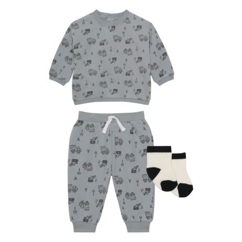 PL Baby by Petit Lem Sweatshirt, Joggers & Socks Set | Nordstromrack