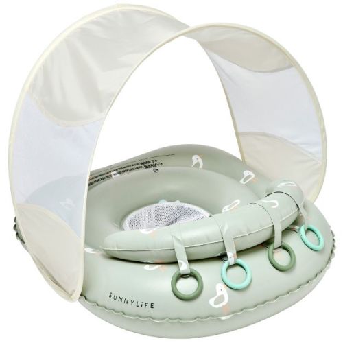 Sunnylife: Interactive Baby Float - Sammy the Seagull - Green, Pool Ring Tube