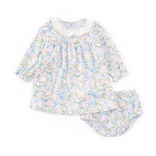 Edgehill Collection x Rebecca Bahn Art Baby Girls 3-24 Months Long Sleeve Ditsy Floral Knit Dress