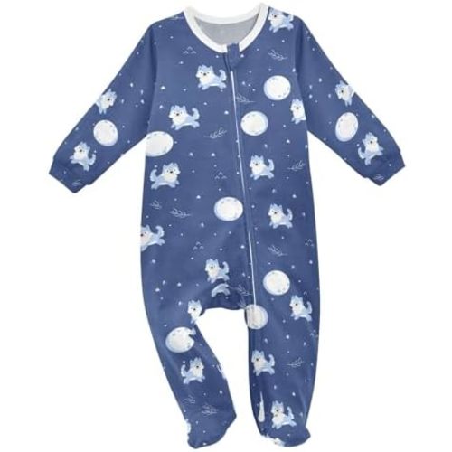 vvfelixl Funny Cows Milk Baby Sleepers For Girl Boys Newborn Baby Play One-Piece Footies For 0-24 Months