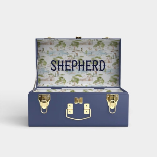 Mini Trunk - Navy - Heritage Hunt / Embroidery