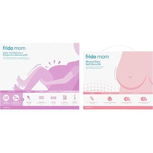 Frida Mom Labor and Delivery + Postpartum Recovery Kit + Breast Care Self Care Kit