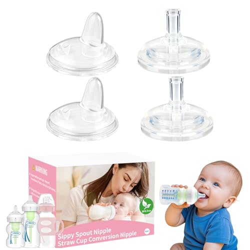 Sippy Nipple Compatible with Dr. Brown's Wide-Neck Baby Bottles & Sippy Spout Bottles