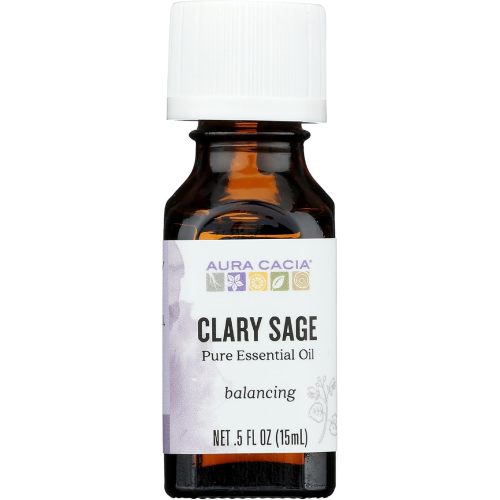 Aura Cacia Clary Sage Essential Oil 100% Pure 15 ml (0.5 fl. oz.)