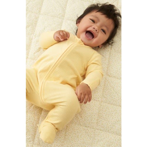 Ribbed Two Way Zip-Up Sleepsuit, 0-3M UK