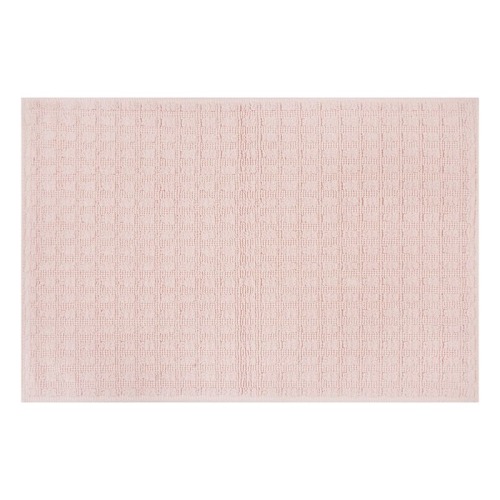 Woven Square Pink Bath Rug, 20x30