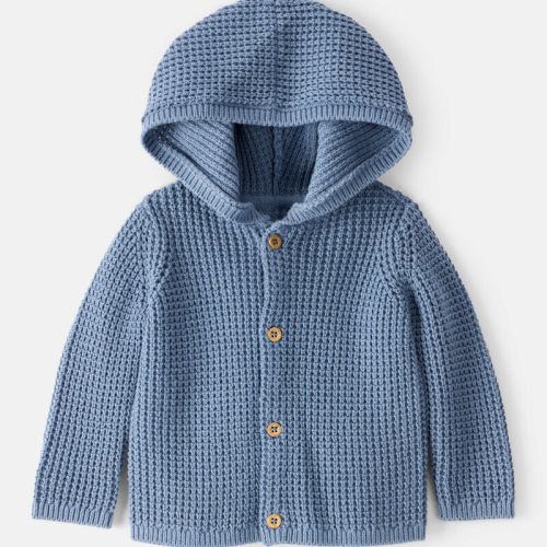 Baby Hooded Cotton Cardigan | Carter’s Oshkosh Canada