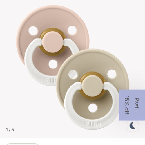 BIBS Colour GLOW 2 Pack Pacifiers - Blush and Vanilla – Bibsworld store US