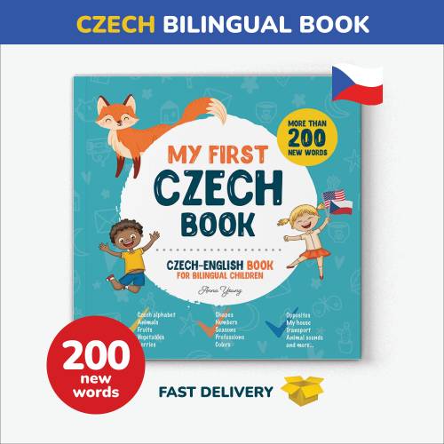My First Czech book Czech books for kids Czech alphabet Czech language English bilingual book Czech teacher Czech homeschool Czech gift