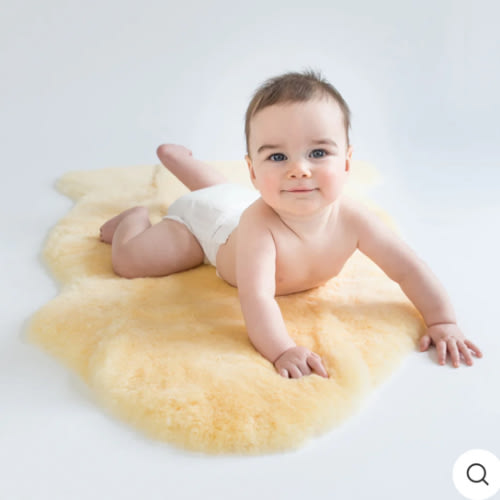 100% Sheepskin - Tummy Time, Bassinet Pad, Blanket, Play Mat
