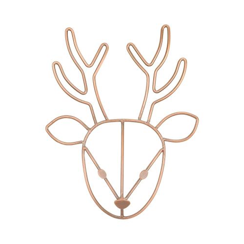 NoJo Deer Shaped Wire Nursery Wall Decor, Finish, Copper