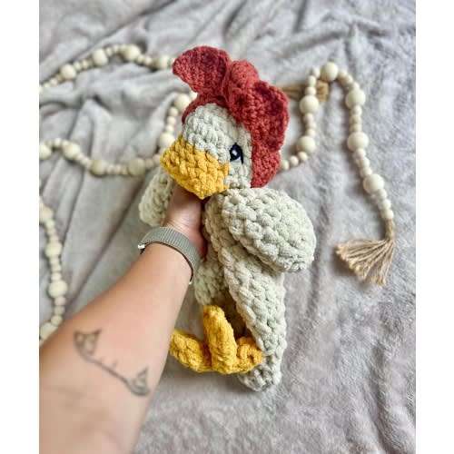 Crocheted Della Duck Snuggler: Handmade Heirloom Gift