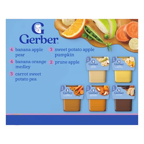 Gerber Stage 2 Super Blend Baby Food Variety Pack, 4 Oz, 32 Pack | Stage 2 super blend baby food variety pack; 32 x 4 oz tubs