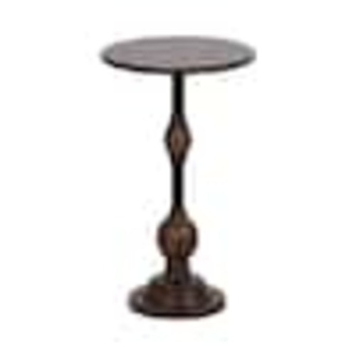 Kate and Laurel Rawlings 14 in. Brown Round Wood End Table 228764