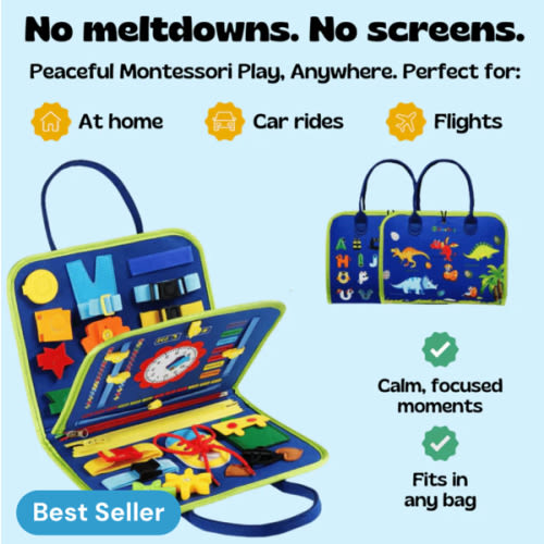 Montessori Busy Board for Toddlers | TibaToes™ Official