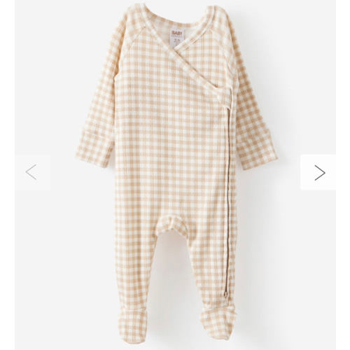 Organic Pointelle Cross Over Zip All In One