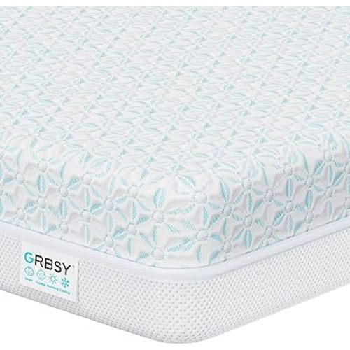 4 in 1 Crib Mattress, 6" Dual Sided Memory Foam Toddler Bed Mattress, Cotton Heat & Tencel Cooling Cover, Firm Breathable Baby Mattress for Infant & Toddler, Waterproof Linning & Washable