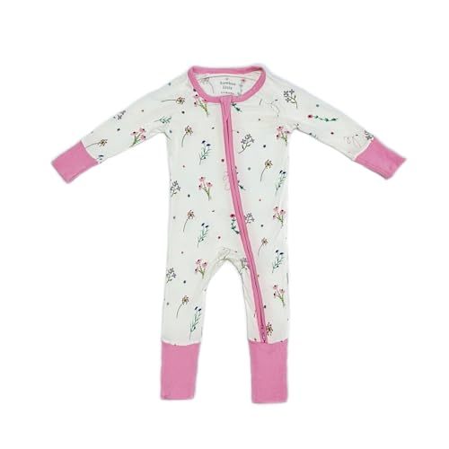 Bamboo Little Ultra-Soft Convertible Baby Romper - Gender Neutral Infant Clothes with 2-Way Zipper, Footless Sleepwear
