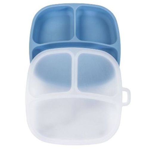 Re-Play Silicone Suction Divided Plate w/Lid