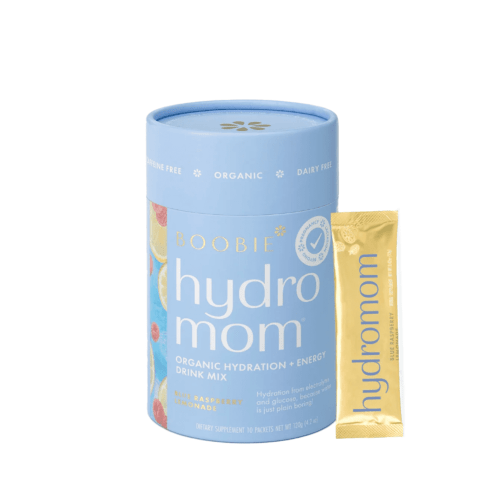 Boobie Hydromom Breastfeeding Hydration Drink Blue Raspberry Lemonade 10 Count Vegan