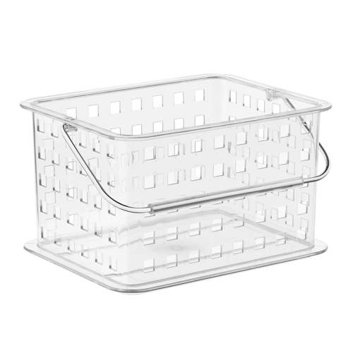 iDesign Clear Grid Totes | The Container Store