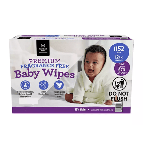 Member's Mark Premium Fragrance-Free Baby Wipes, 12 Packs (1152 ct.)