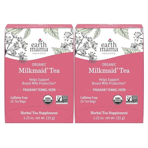 Earth Mama Organic Red Raspberry Leaf Tea | Labor Prep & Menstrual Support Herbal Tea, Pregnancy & Postpartum Care Recovery | 32 Teabags | Caffeine Free & Non-GMO
