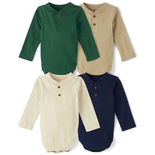 The Children's Place baby-boys And Newborn Long Sleeve Bodysuits, Multipacks