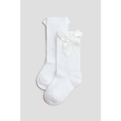 BOW-DETAIL KNEE SOCKS