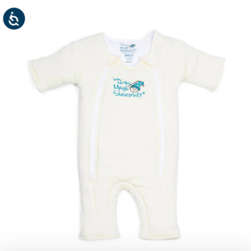 Cream Baby Merlin’s Magic Sleepsuit | Soft 100% Cotton Infant Sleepsuit