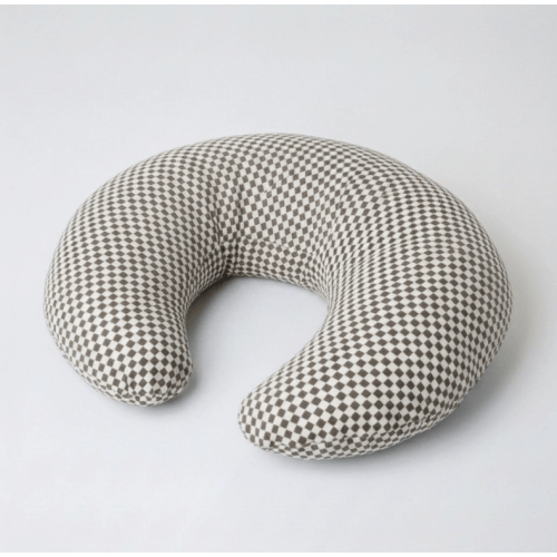 George Collective - 100% Stonewashed Cotton Nursing Pillow - Mini Chocolate Checker - Onceit