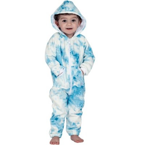 Joggies - TieDye Blue Footless Hoodie One Piece One Piece - Infant - Small