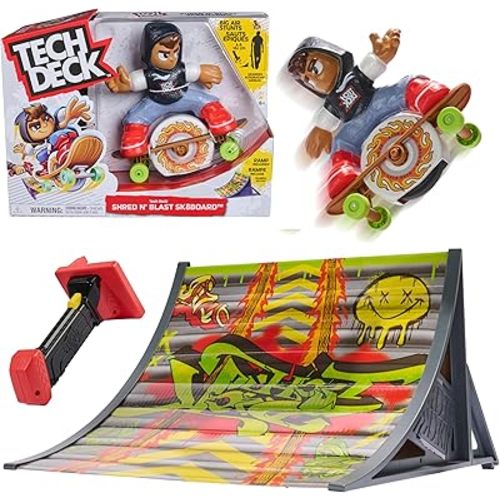 TECH DECK Shred N' Blast Motorized Finger Skateboard Toy