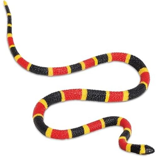 Safari Ltd. Coral Snake Baby Figurine - Detailed 10.75" Plastic Model Figure - Fun Educational Play Toy for Boys, Girls & Kids Ages 3+