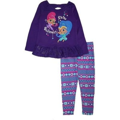 Nickelodeon Toddler Girls' Shimmer and Shine Top with Legging Set, Dark Purple, 2T