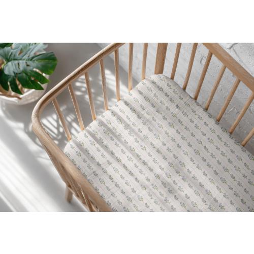 Delphinium Lane Crib Sheets, Floral Fitted Crib Sheets, Floral Fitted Bassinet Sheets, Botanical Nursery Decor