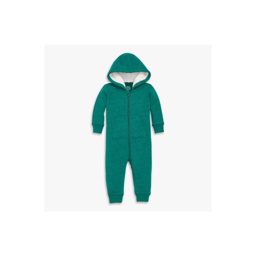Baby Teddy Fleece-Lined Zip Romper, 0-3M