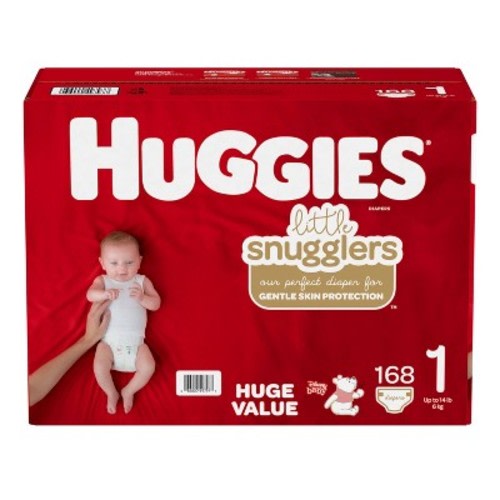 Huggies Little Snugglers Diapers (Size 1 - 168 Count)