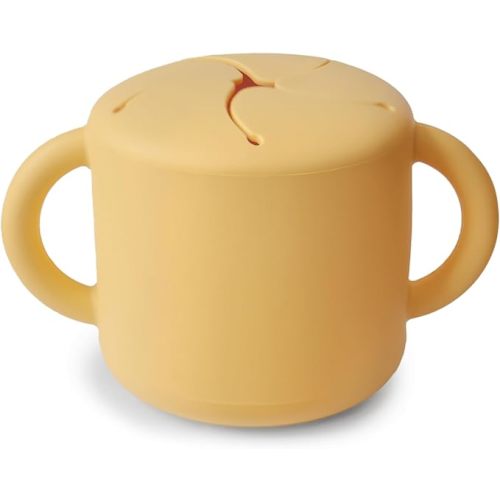 mushie Silicone Snack Cup | Spill Proof Food Container (Daffodil)