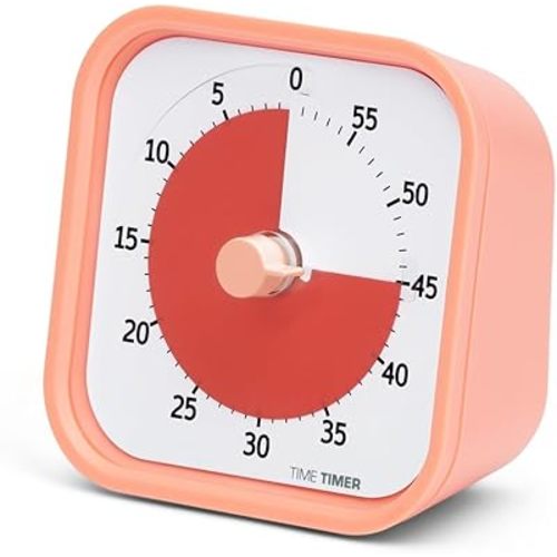 TIME TIMER Home MOD - 60 Minute Kids Visual Timer Home Edition - For Homeschool Supplies Study Tool, Timer for Kids Desk, Office Desk and Meetings with Silent Operation (Dreamsicle Orange)