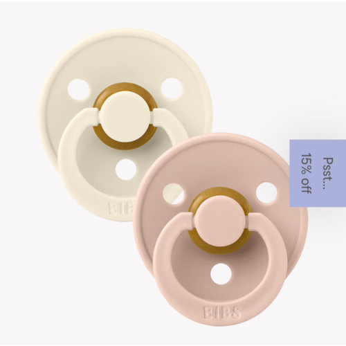 BIBS Colour 2 Pack - Ivory and Blush Pacifiers – Bibsworld store US