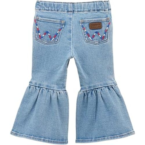 Wrangler Toddler Girls' Ruffled Flare Jeans - Sky